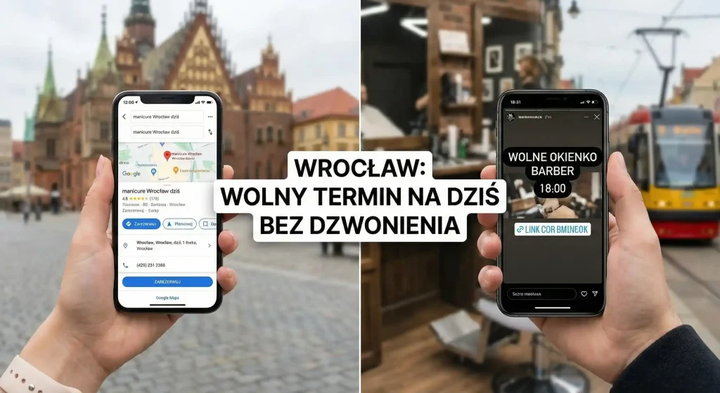 Manicure, brwi czy barber we Wrocławiu? Jak dorwać wolny termin na dziś bez wiszenia na słuchawce