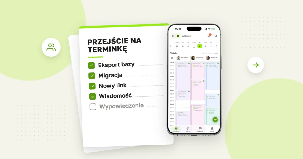 Jak przejść z Booksy do Terminki: baza klientów, link do zapisów i wypowiedzenie