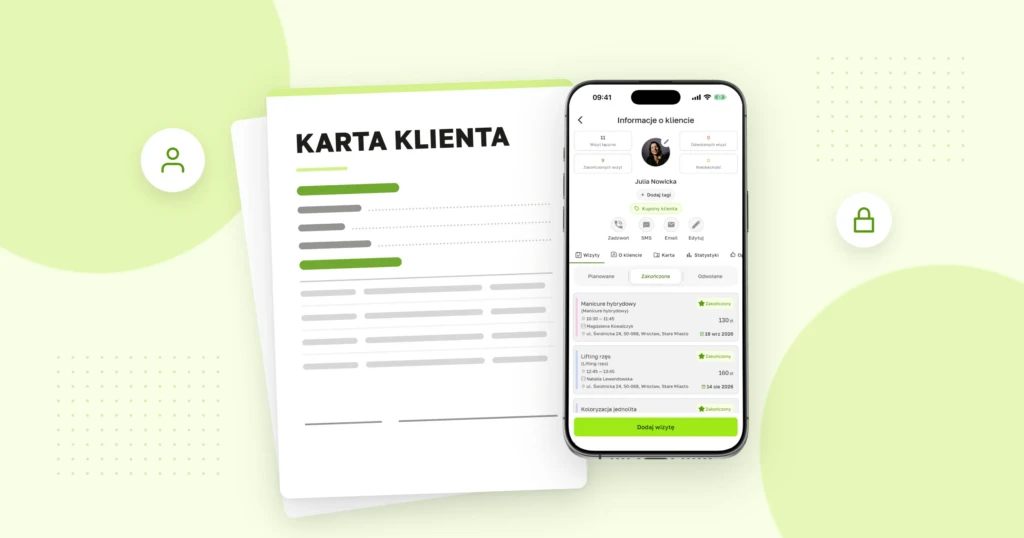Karta klienta kosmetycznego — wzór i karta zabiegowa dla pięciu grup zabiegów